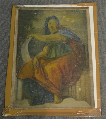 Lot 6253 - After Tintoretto, Biblical scene, unframed fragment of an oil on canvas together with a further...