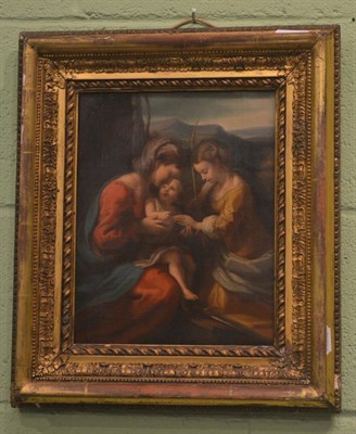 Lot 6256 - After Murillo, Virgin and child with St Justa, oil on canvas