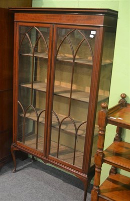 Lot 6266 - An Edwardian mahogany inlaid glazed china cabinet