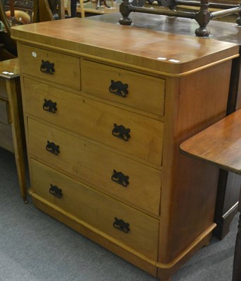 Lot 6275 - Victorian satinwood four height chest of drawers