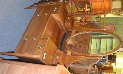 Lot 6276 - Edwardian mahogany inlaid dressing table