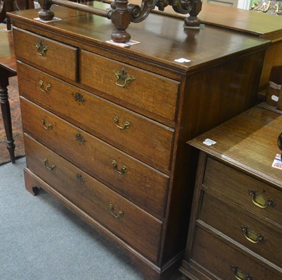 Lot 6282 - Georgian oak four height chest of drawers