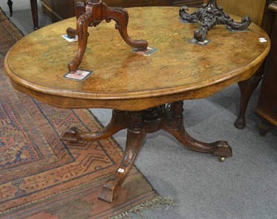 Lot 6291 - Victorian inlaid walnut loo table