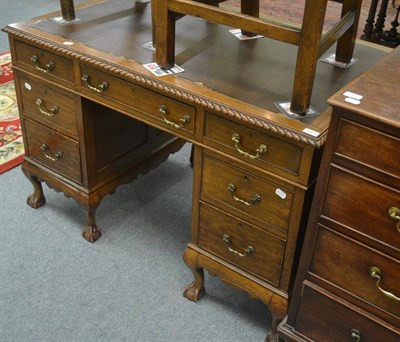 Lot 6303 - Early 20th century oak desk