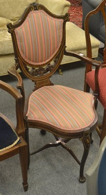 Lot 6317 - An Edwardian inlaid chair