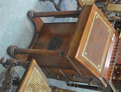 Lot 6334 - A William IV mahogany davenport with sliding top and drawers