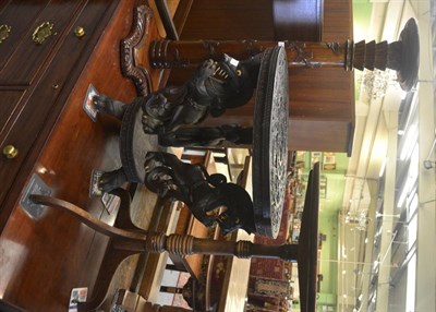 Lot 6350 - Mahogany pedestal and tripod table