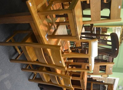 Lot 6353 - Barker & Stonehouse Kimberley range, table, six chairs, leather topped stool and dresser (9)