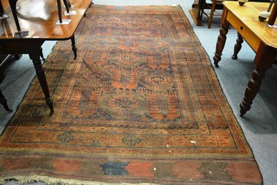 Lot 6361 - Timouri/Balouch rug, West Afghanistan, the serrated lattice field of tribal devices and...