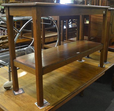 Lot 6362 - Oak two tier buffet stamped to the underside 'GRV 26'