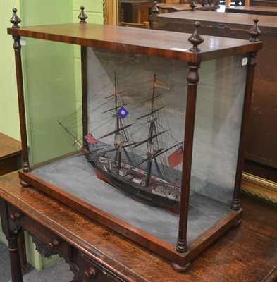 Lot 6368 - A Victorian cased twin masted merchantman