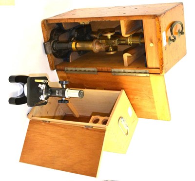 Lot 8 - Two cased microscopes