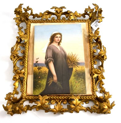 Lot 28 - 19th century Vienna porcelain plaque painted by R Dittrich after Charles Landelle ";Rath"; in a...