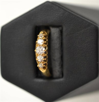 Lot 62 - 18ct gold diamond five stone ring