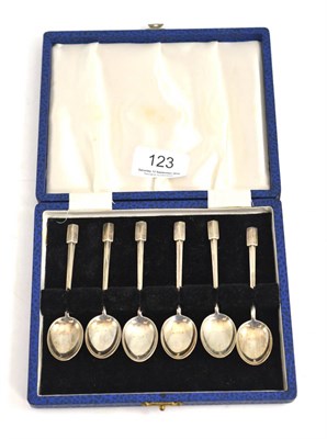 Lot 123 - Six silver coffee spoons