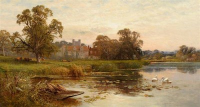 Lot 38 - Alfred Augustus Glendening (1840-1921)   "Bisham on Thames "  Signed and dated 1878, oil on canvas