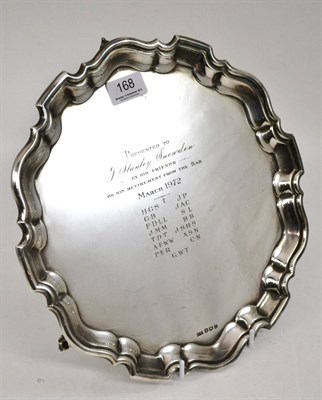 Lot 168 - A silver salver