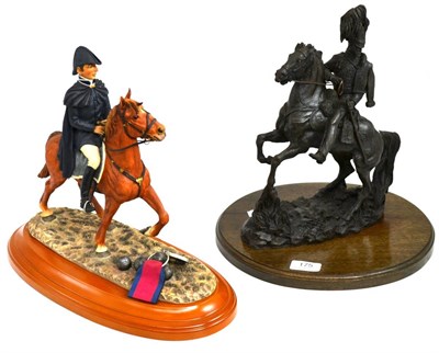 Lot 175 - Royal Mint Classics resin figure Wellington and another depicting a cavalry officer (2)