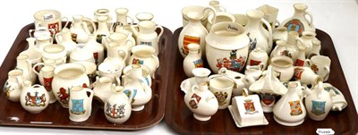 Lot 186 - A quantity of Goss crested china (on two trays)