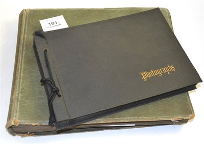 Lot 191 - Photo album belonging to Lewis Ferry of Bradford dated 1908, small format prints, showing many Lake