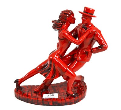 Lot 239 - Peggy Davis Ceramics figure Rhythm and Romance (in ruby fusion colour)