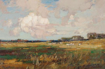 Lot 50 - Kershaw Schofield (1872-1941)  "In the Vale of York " Signed and dated ?, oil on canvas, 49cm...