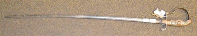 Lot 272 - Indian cavalry sabre together with a West Yorkshire regiment badge