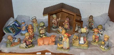 Lot 287 - Berta Hummel Nativity including eighteen figures and a stable