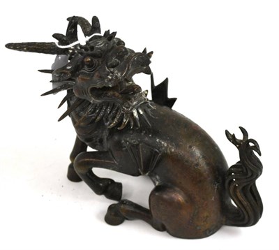 Lot 302 - 1920s/30s bronze dragon model