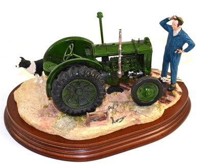 Lot 328 - Border Fine Arts 'Won't Start' (Tractor, Farmer and Collie), model No. B0299 by Ray Ayres, on...