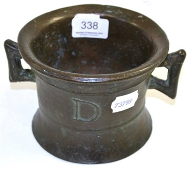 Lot 338 - 18th/19th century bronze mortar