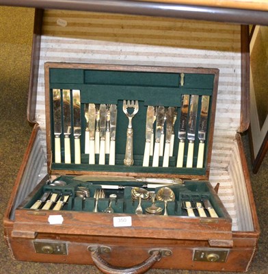 Lot 350 - A set of eleven silver apostle spoons, Sheffield, circa 1900, together with an oak canteen of...