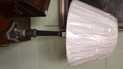 Lot 357 - Single Regency style bronze effect lamp