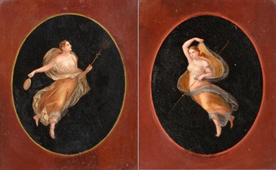Lot 63 - Attributed to Michelangelo Maestri (act. 1802-1812) Italian  Allegorical Figure in a painted...