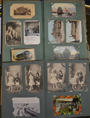 Lot 472 - Two albums containing postcards