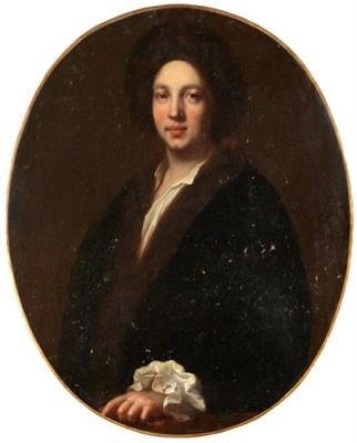 Lot 78 - Circle of Jonathan Richardson (b.c.1665-1745) Portrait of a young gentleman, half-length, wearing a