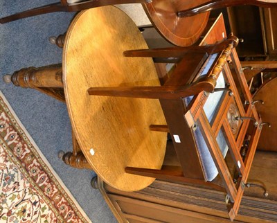 Lot 1047 - Aesthetic Movement coat rack together with a Victorian piano stool