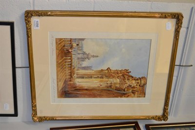 Lot 1056 - Attributed to Joseph Nash, 'The Zwinger, Dresden";, signed, watercolour