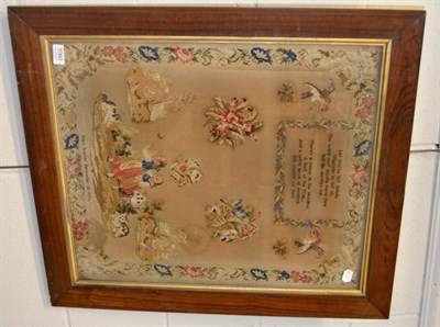 Lot 1060 - Woolwork sampler by Ellen Procter dated December 28th 1851