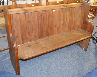 Lot 1119 - Pitch pine pew