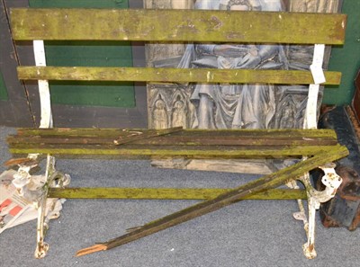 Lot 1129 - Cast iron garden bench