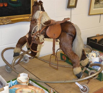 Lot 1147 - Vintage rocking horse (distressed)