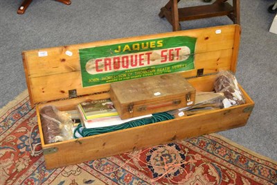 Lot 1187 - Jaques croquet set and a boules game