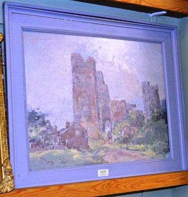 Lot 1237 - William Dealtry 'Castle Bolton' oil on board, label to verso