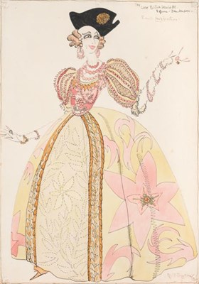 Lot 103 - Cecil Beaton (1904-1980)  "The Lady Politick would-BE-/Volpone-Ben Johnson/Rough Suggestion "...