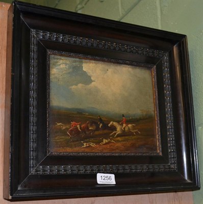 Lot 1256 - Follower of Henry Alken, Huntsmen and Hounds on the Scent, bears signature, oil on canvas