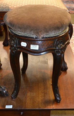 Lot 1313 - Revolving piano stool