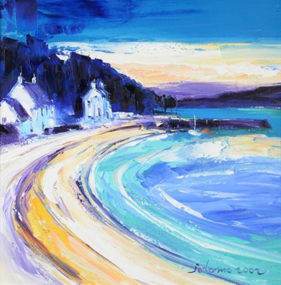 Lot 111 - John Lowrie Morrison  "Jolomo " OBE (b.1948)  "Evening Rain, Passing Otter Ferry " Signed and dated