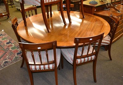 Lot 1343 - William Tillman inlaid mahogany dining table