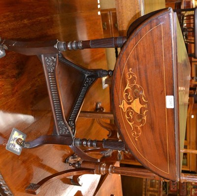 Lot 1347 - Mahogany drop leaf occasional table